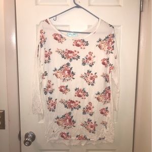 White floral shirt